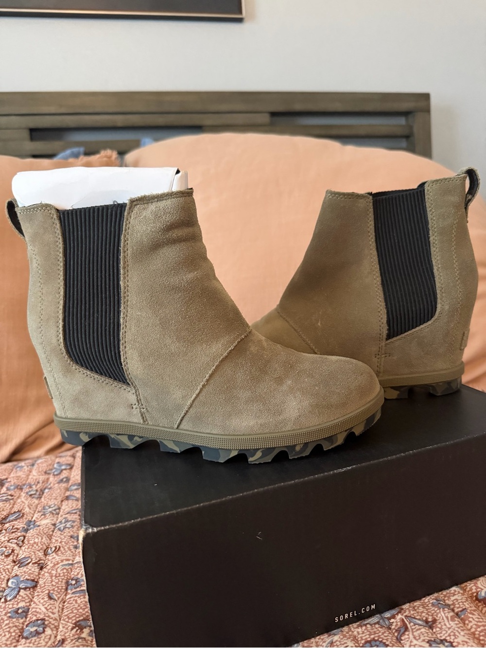Sorel Sage Suede Chelsea Lug Ankle Boots